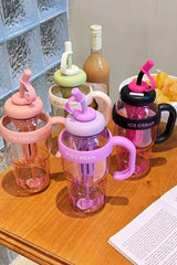 Stay Hydrated in Style – 1200ML Large Capacity Sports Water Bottle with Tea Infuser & Straw