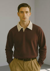 TOP WINTER VIBE COLLAR SWEATSHIRT