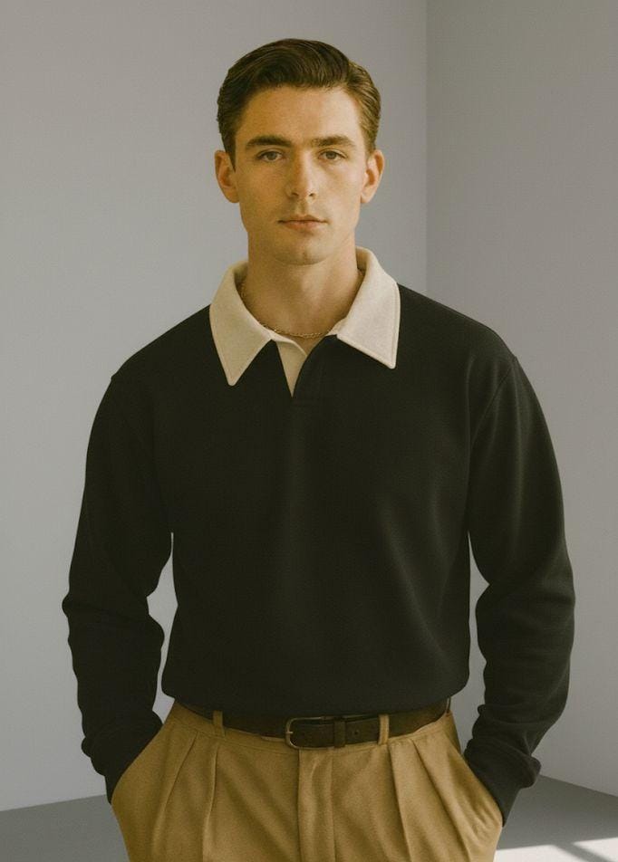 TOP WINTER VIBE COLLAR SWEATSHIRT