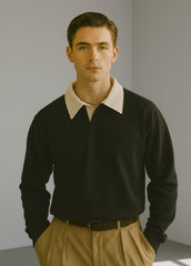 TOP WINTER VIBE COLLAR SWEATSHIRT