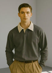 TOP WINTER VIBE COLLAR SWEATSHIRT